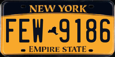 NY license plate FEW9186