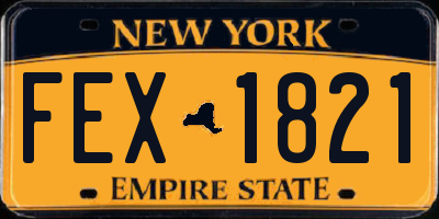 NY license plate FEX1821