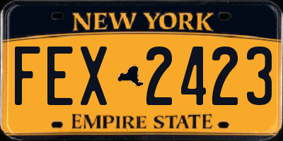 NY license plate FEX2423