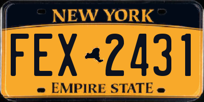 NY license plate FEX2431