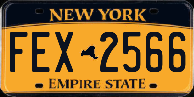 NY license plate FEX2566