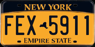 NY license plate FEX5911