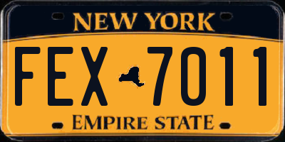 NY license plate FEX7011