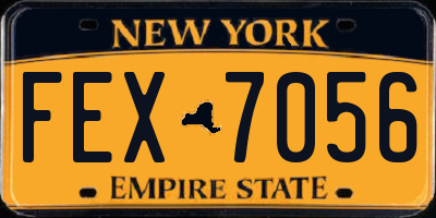 NY license plate FEX7056