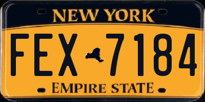 NY license plate FEX7184