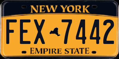 NY license plate FEX7442