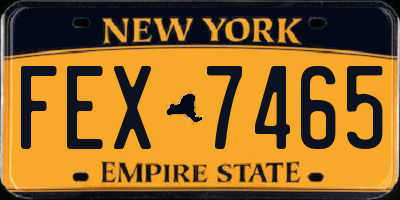 NY license plate FEX7465
