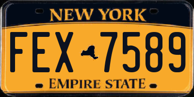 NY license plate FEX7589