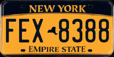 NY license plate FEX8388