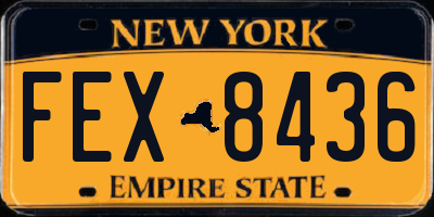 NY license plate FEX8436