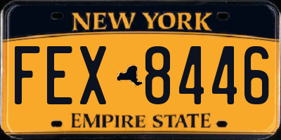 NY license plate FEX8446