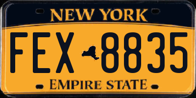 NY license plate FEX8835