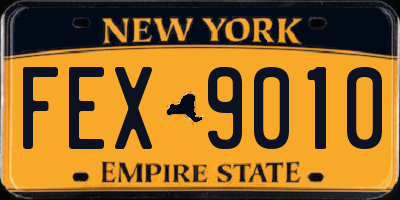 NY license plate FEX9010