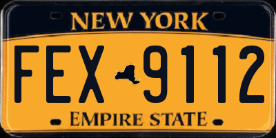 NY license plate FEX9112