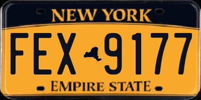 NY license plate FEX9177