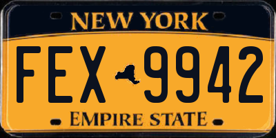NY license plate FEX9942