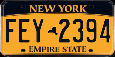 NY license plate FEY2394