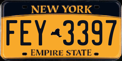 NY license plate FEY3397