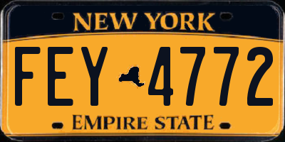NY license plate FEY4772