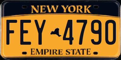 NY license plate FEY4790