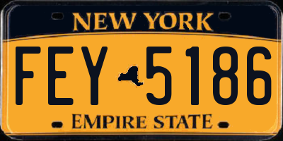 NY license plate FEY5186