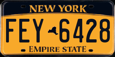 NY license plate FEY6428