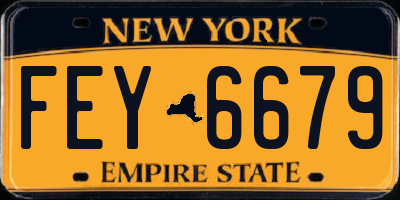 NY license plate FEY6679