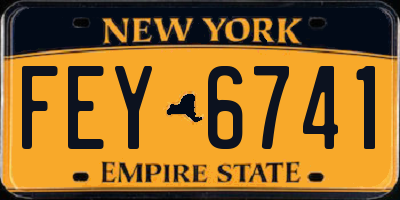 NY license plate FEY6741