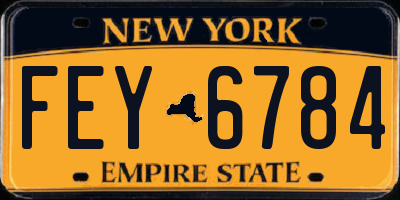NY license plate FEY6784
