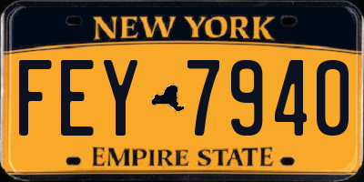 NY license plate FEY7940
