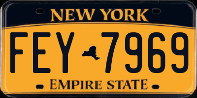 NY license plate FEY7969