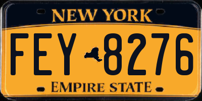 NY license plate FEY8276