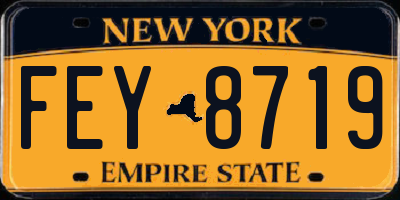 NY license plate FEY8719