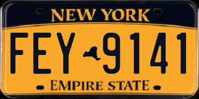 NY license plate FEY9141