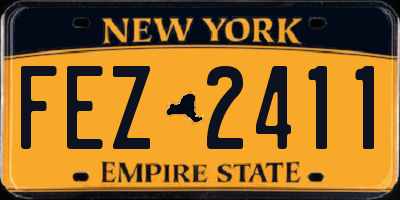 NY license plate FEZ2411