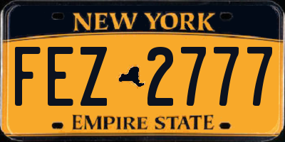 NY license plate FEZ2777