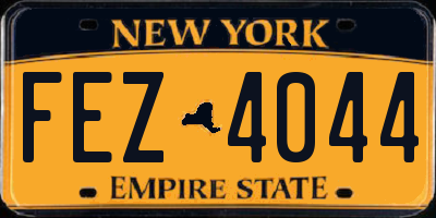 NY license plate FEZ4044