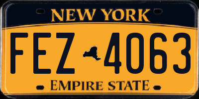 NY license plate FEZ4063