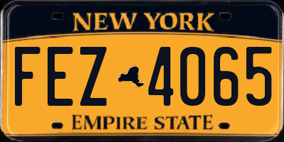 NY license plate FEZ4065