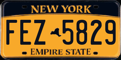 NY license plate FEZ5829