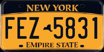 NY license plate FEZ5831