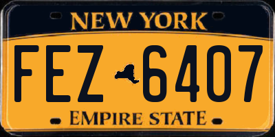 NY license plate FEZ6407