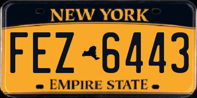 NY license plate FEZ6443