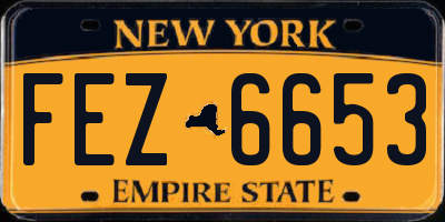 NY license plate FEZ6653