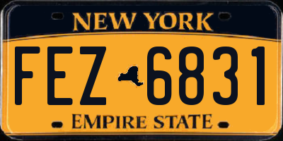 NY license plate FEZ6831