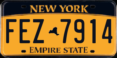 NY license plate FEZ7914