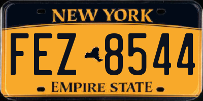 NY license plate FEZ8544