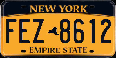NY license plate FEZ8612