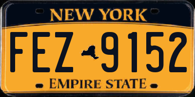 NY license plate FEZ9152