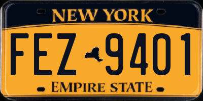 NY license plate FEZ9401